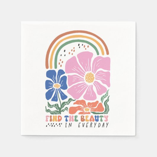 Boho Floral Quotes Servet (Voorkant)