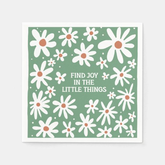 Boho Floral Quotes  Servet (Voorkant)