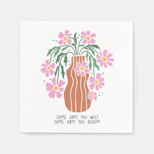 Boho Floral Quotes  Servet (Voorkant)