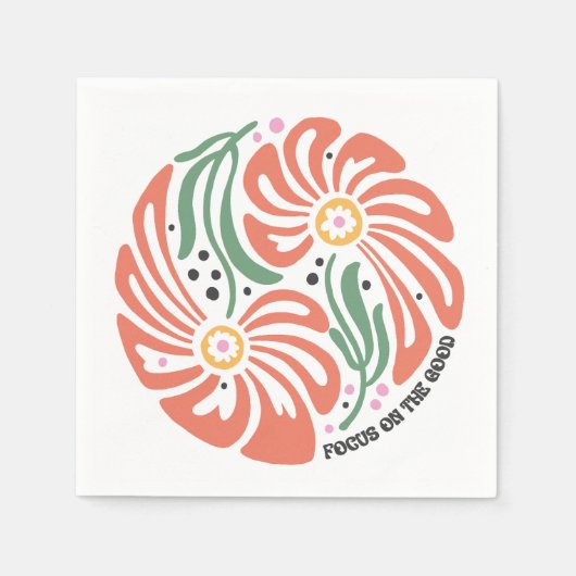 Boho Floral Quotes  Servet (Voorkant)