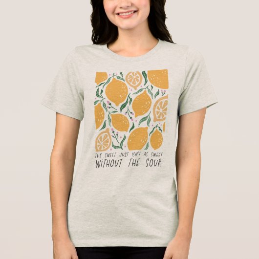 Boho Floral Quotes Tri-Blend Shirt (Voorkant)