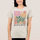 Boho Floral Quotes Tri-Blend Shirt (Voorkant)