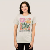 Boho Floral Quotes Tri-Blend Shirt (Voorkant volledig)