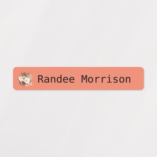 Boho Floral Rainbow Labels voor gepersonaliseerde  (Design 1)