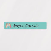 Boho Floral Rainbow Labels voor gepersonaliseerde  (Design 2)