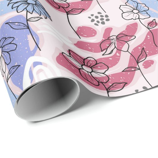 Boho Floral-rapping papier (Rol Hoek)