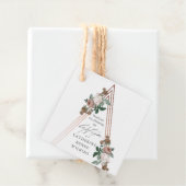 Boho Floral Religious Baptism & Christening Bedankjes Labels (In situ)