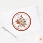 Boho Floral Retour Adres Ronde Envelop Zegel (Envelop)