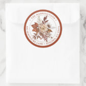 Boho Floral Retour Adres Ronde Envelop Zegel (Tas)