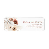 Boho Floral Return Address Label (Voorkant)