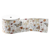 Boho Floral Ribbon Grosgrain Lint