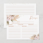 Boho Floral Roos Gold Vrijgezellenfeest Recipe Kaa Briefkaart (Voorkant / Achterkant)