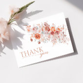 Boho Floral Roze Sinaasappels Baby shower Bedankkaart