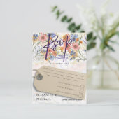 Boho Floral RSVP Briefkaart (Staand voorkant)