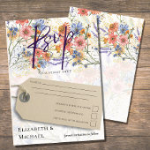 Boho Floral RSVP Kaart