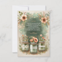 Boho Floral Rustic Floral Mason Jar Baby shower
