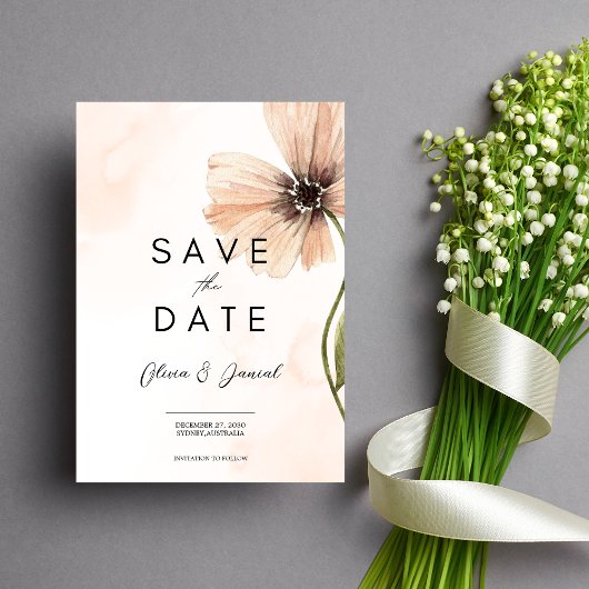 Boho Floral Rustic Herfst Herfst Bewaar de datum Kaart