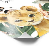 Boho Floral Safari Verjaardag Milestone Poster (Hoek)