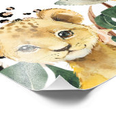 Boho Floral Safari Verjaardag Welkomstbord Foto Afdruk (Hoek)