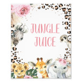 Boho Floral Safari Verjaardagsteken Foto Afdruk (Voorkant)