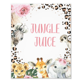 Boho Floral Safari Verjaardagsteken Foto Afdruk