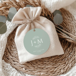 Boho Floral Sage Green Wedding Bedankjes Labels