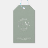 Boho Floral Sage Green Wedding Cadeaulabel (Voorkant)