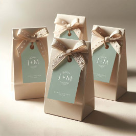 Boho Floral Sage Green Wedding Cadeaulabel