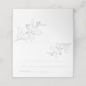 Boho Floral Sage Green Wedding Place Cards Plaatskaartje (Buitenkant ongevouwen)