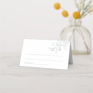 Boho Floral Sage Green Wedding Place Cards Plaatskaartje