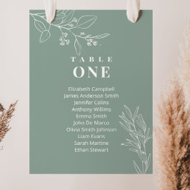 Boho Floral Sage Green Wedding Seating Charts Kaar Kaart