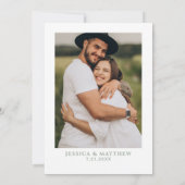 Boho Floral Sage Groene Kalligrafie met Foto Kaart (Achterkant)