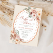 Boho Floral Schattige Baby shower Kaart