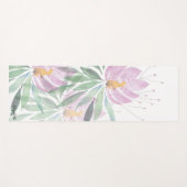 Boho Floral Schattige roze groen gepersonaliseerd Yogamat (Voorkant (horizontaal))