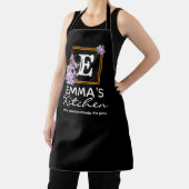 Boho Floral Schort, aangepaste naam Gepersonalisee Schort (Insitu)