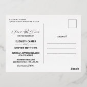 Boho Floral Sinaasappel en Blush Pink Fotobruiloft Folie Uitnodiging Briefkaart (Achterkant)