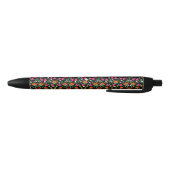Boho Floral Sinaasappel Roze Zwart Groen Zwarte Inkt Pen (Bodem)