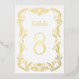 Boho floral sketch border-nummers folie uitnodiging