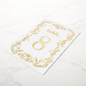 Boho floral sketch border-nummers folie uitnodiging (Gedraaid)