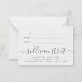 Boho Floral Small Business Cadeaubon Notitiekaartje (Achterkant)