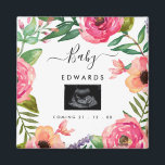 Boho Floral Sonogram Zwangerschap Aankondiging Magneet<br><div class="desc">Verwacht je een meisje? Deze aankondiging van de zwangerschap zal de perfecte aankondiging van het meisje zijn. Zij kunnen ook als gunsten voor uw gasten van het baby shower worden gebruikt! Upload uw sonogram eenvoudig op Zazzle om u te personaliseren! .</div>