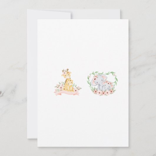 Boho floral Spaans Baby shower Meisje uitnodiging (Achterkant)