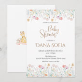 Boho floral Spaans Baby shower Meisje uitnodiging (Voorkant / Achterkant)