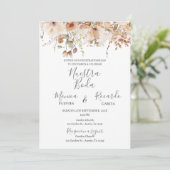 Boho Floral Spaanse bruiloft Kaart (Staand voorkant)