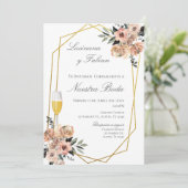 Boho Floral Spaanse bruiloft uitnodiging (Staand voorkant)