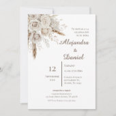 Boho Floral Spanish Wedding Kaart (Voorkant)