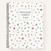 Boho Floral Specialized Family Recipe Book Blush Notitieboek (Voorkant)