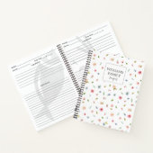 Boho Floral Specialized Family Recipe Book Blush Notitieboek (Binnen)