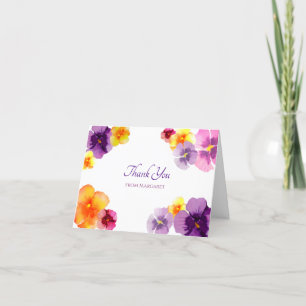 Boho Floral Spring Garden met de hand geïllustreer Bedankkaart