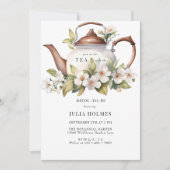 Boho Floral Spring | Garden Tea Vrijgezellenfeest Kaart (Voorkant)